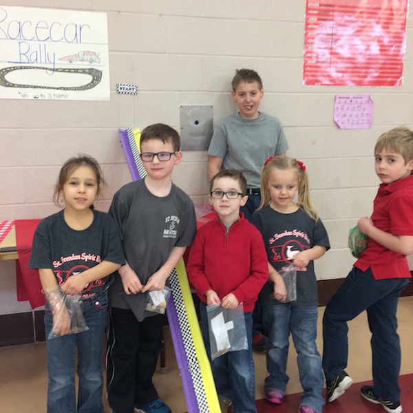 Students enjoy a game at the math carnival