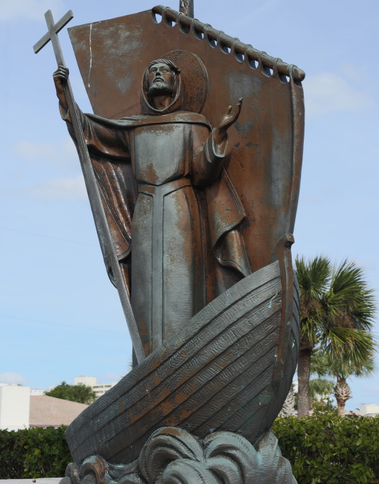 St Brendan Statue in Boat