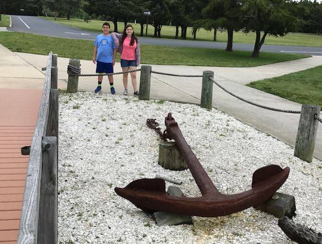 Students find and anchor while on summer vacation.