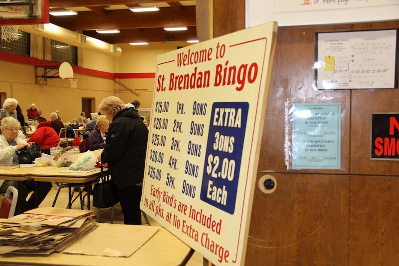 Welcome to St. Brendan Bingo sign