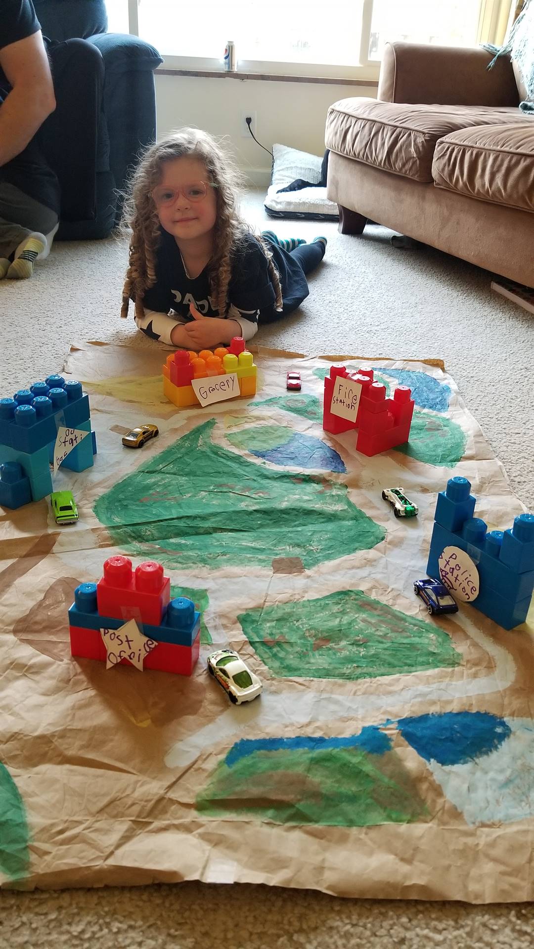 student on a play mat