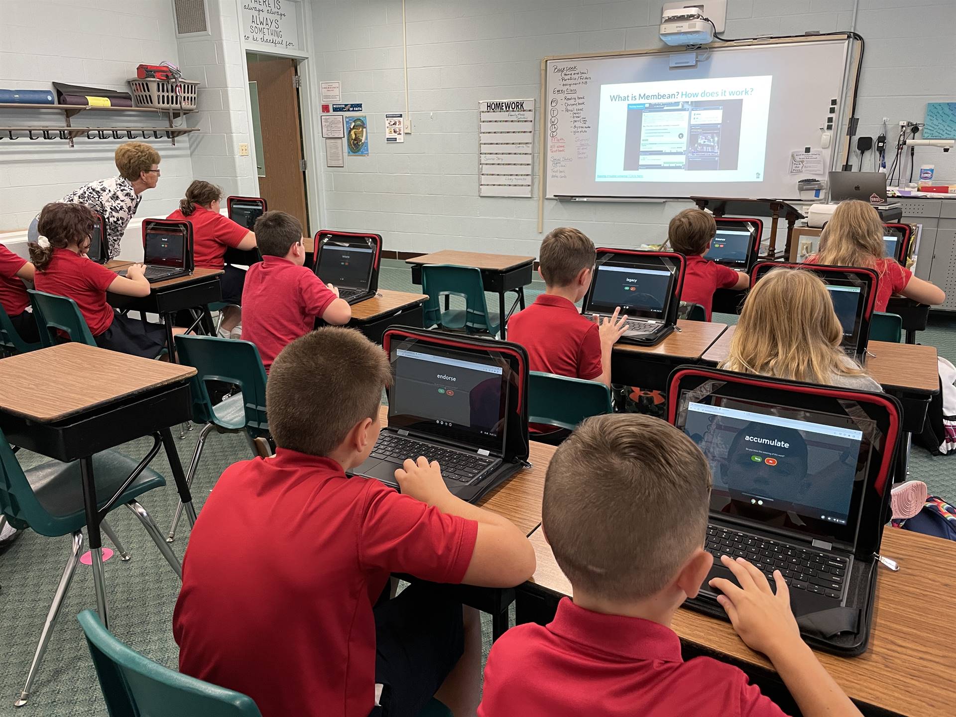 5th grade learns how to use membean