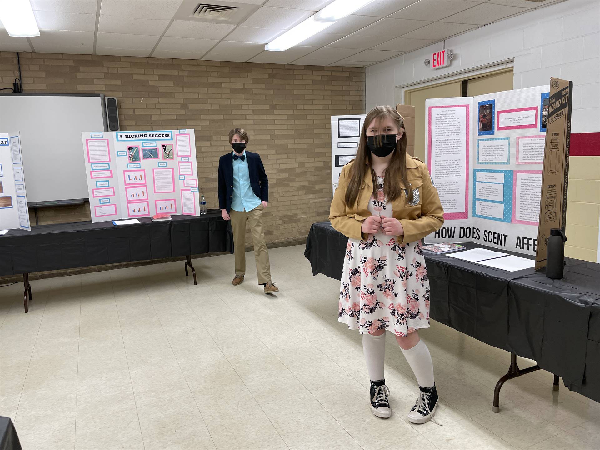 students display of science fair 