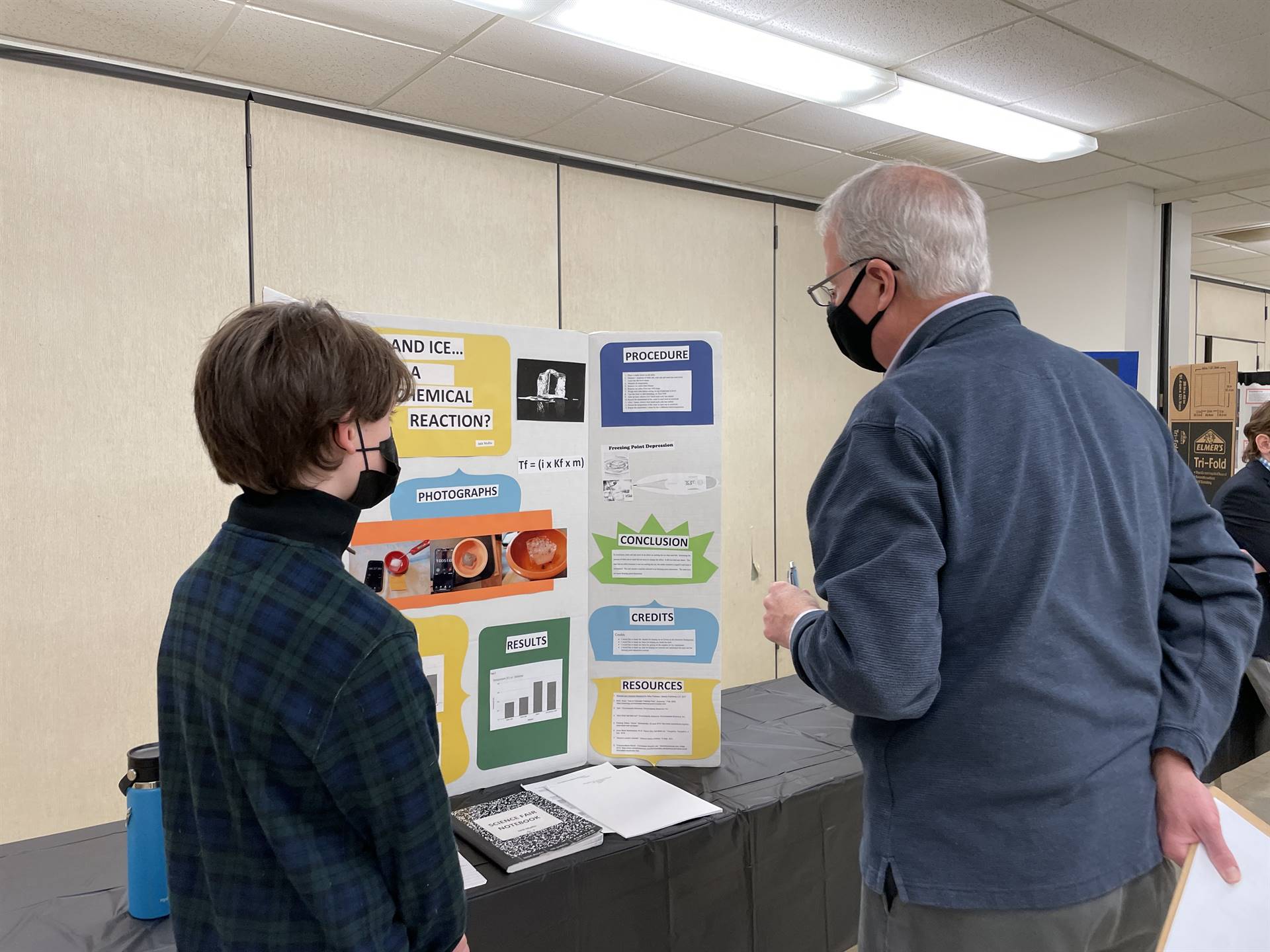 students display of science fair 