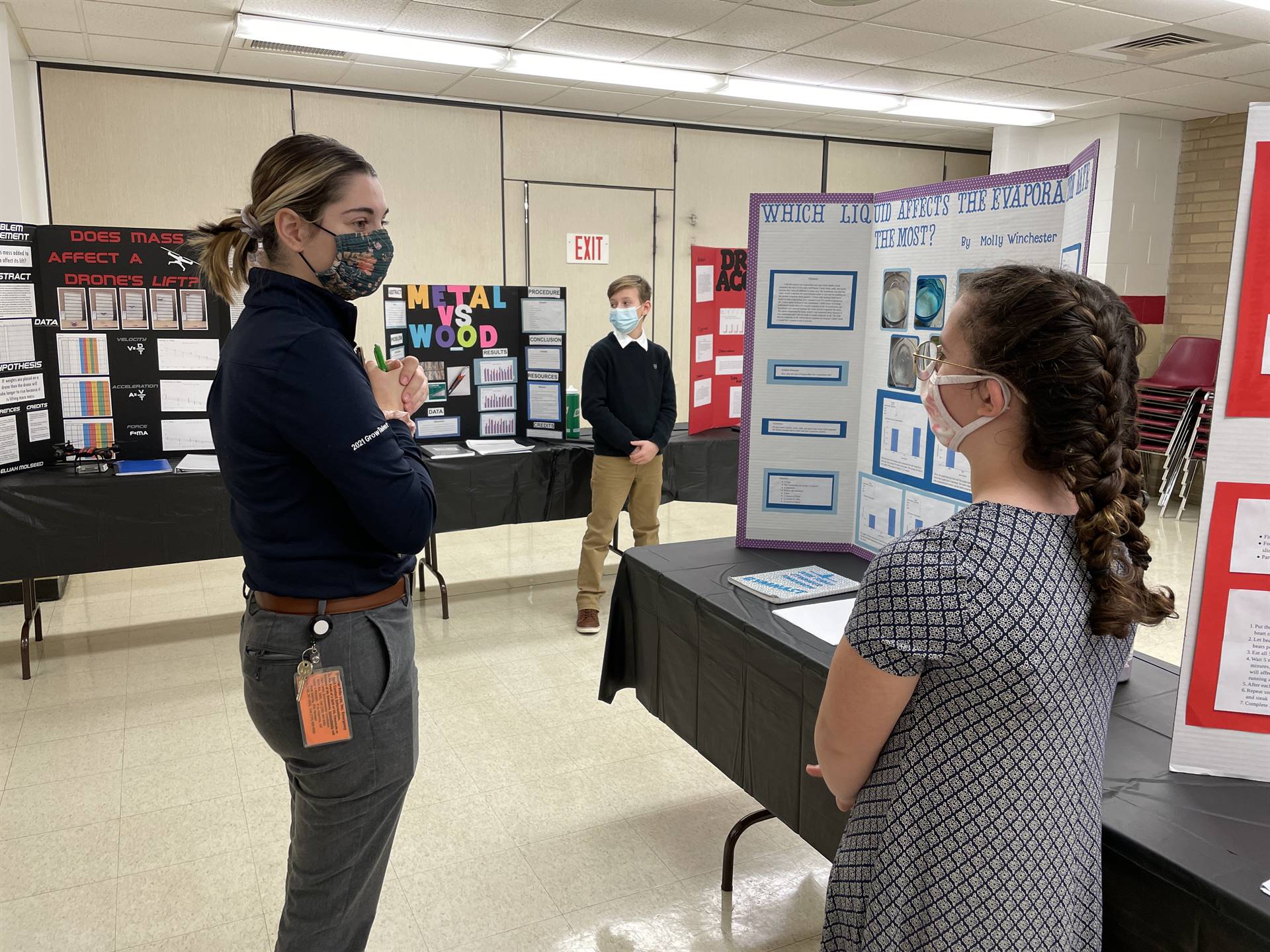 students display of science fair 