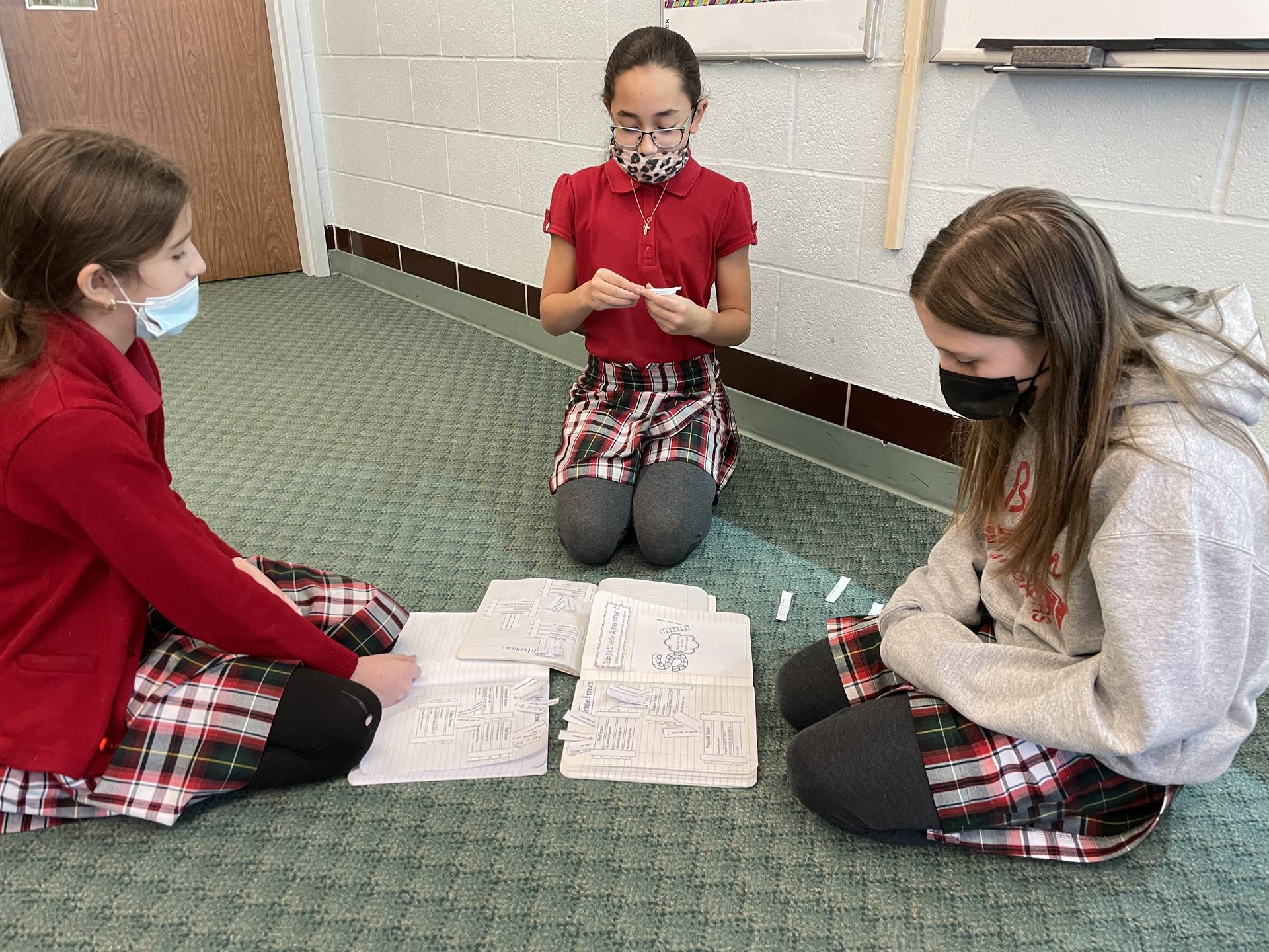 students working in small group