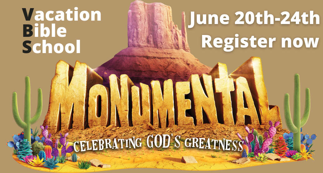vacation bible school june 20-24 register now
