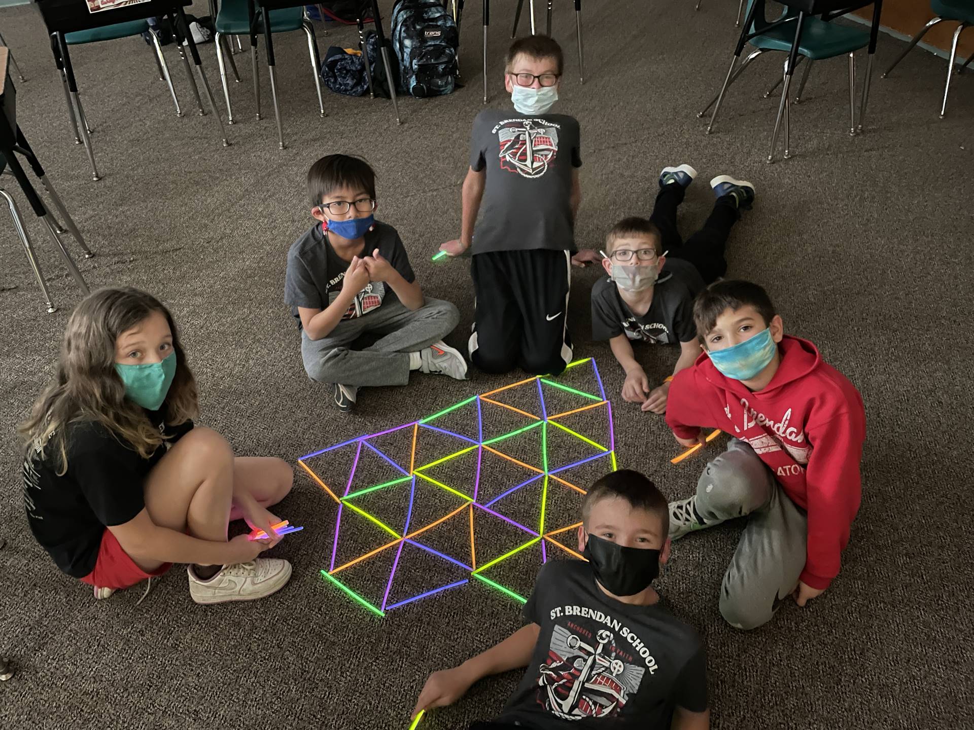 Crazy 8's Math club learns about tessellations