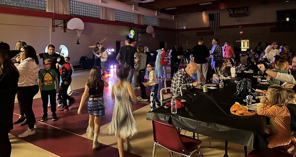 students dancing at annual monster mash fall mixer
