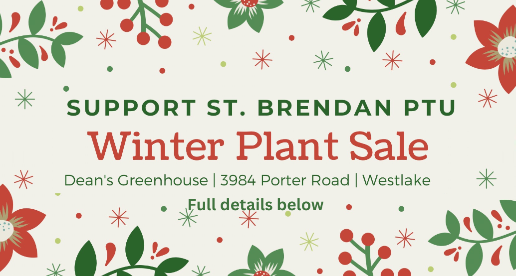 PTU plant sale Dean&#39;s greenhouse mention St. Brendan at checkout