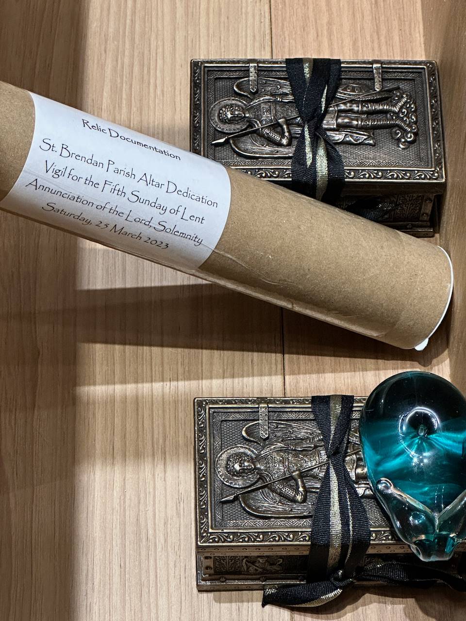 relics are placed in the altar
