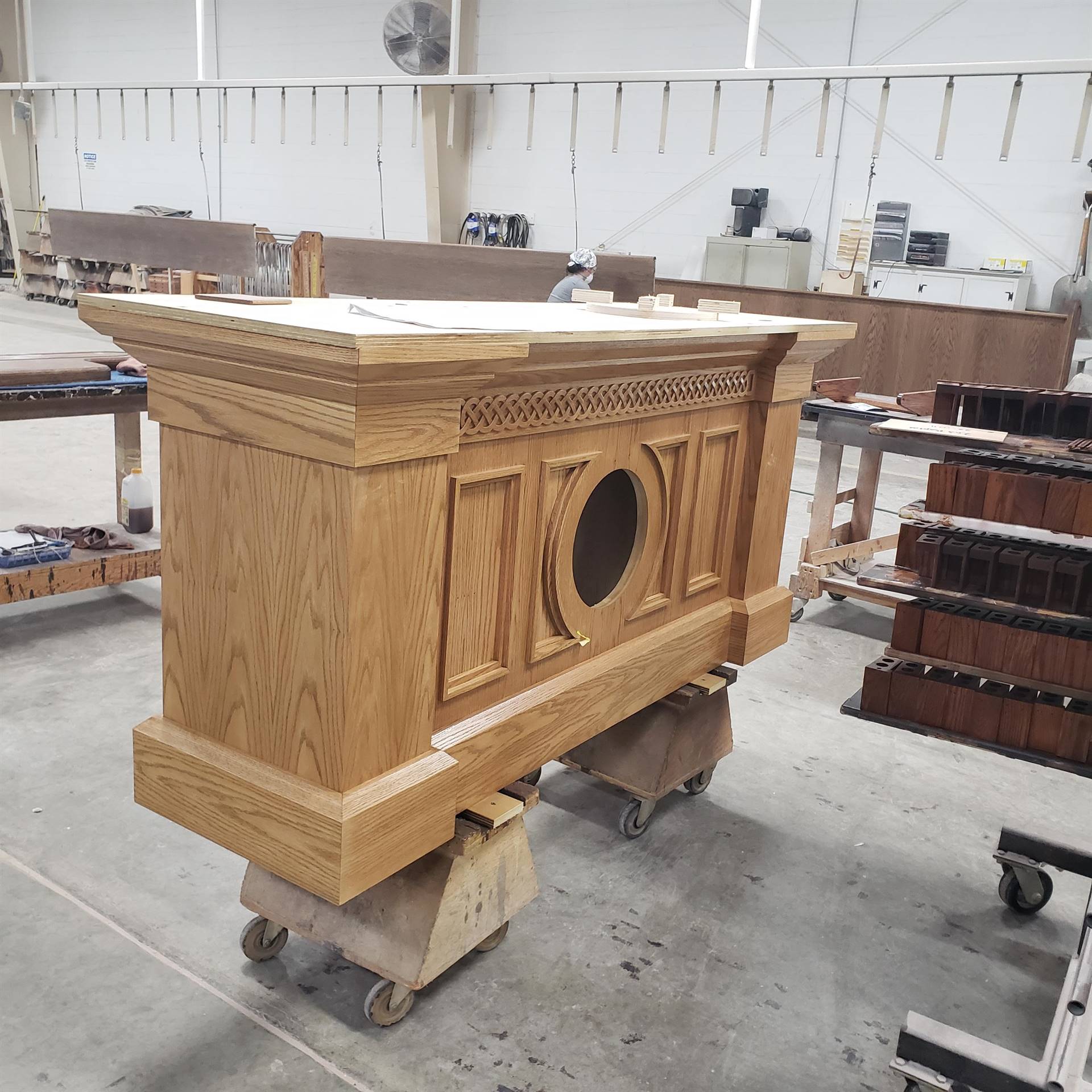 *the new altar being built