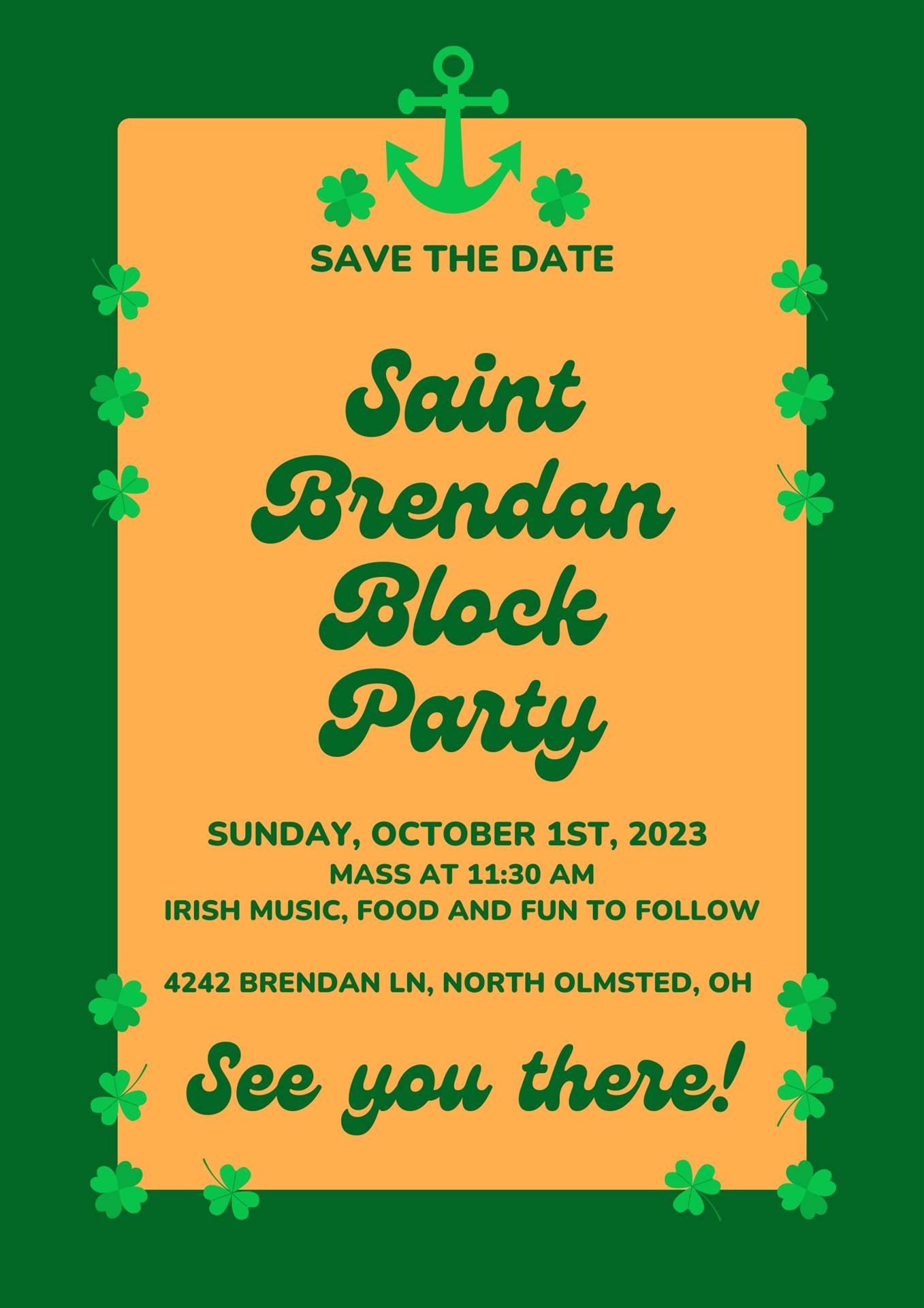 block party october 1 starting with 11:30 mass