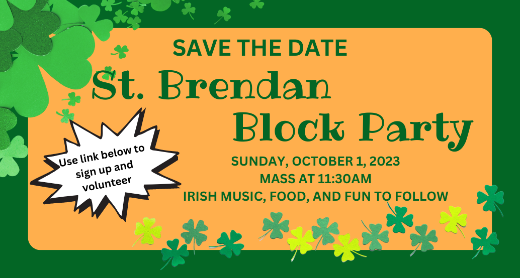 block party sunday october 1 starting with 11:30 mass