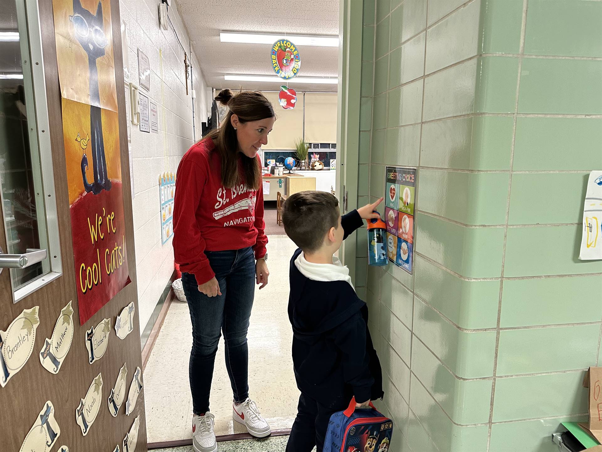 greeting pre k students